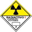 señal de mercancias peligrosas Materiales radioactivos (Radiación de Nivel Bajo a Alto)