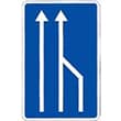 señal de trafico Final de carril destinado a la circulación
