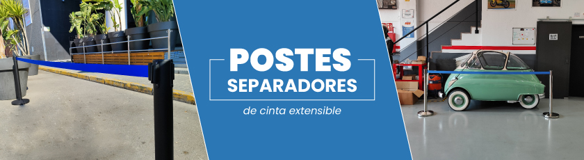 postes separadores cinta extensible