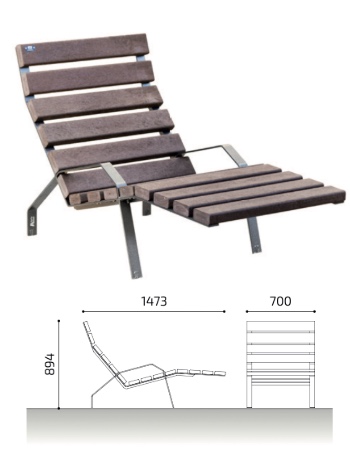 tumbona loa hierro plástico