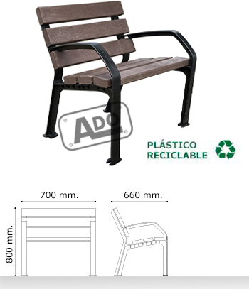 silla de plástico reciclado eco alba