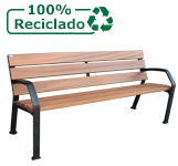 banco listones madera patas plastico dawn