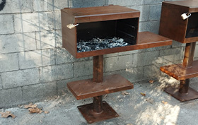 barbacoas de acero corten instaladas