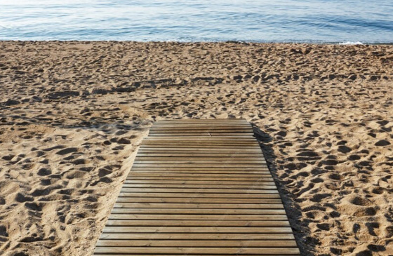 tarima de madera modular playa