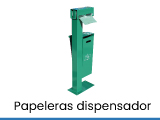 papeleras con dispensador de bolsas para exterior