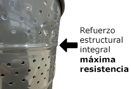 detalle refuerzo estructural papelera circular