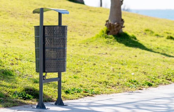 papelera hierro galvanizado
