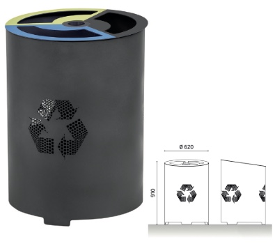 papelera recogida selectiva sira