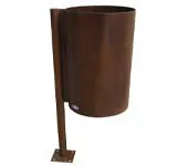 papelera acero corten mallen