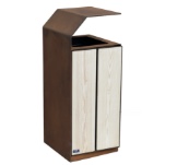 papelera corten nero
