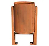 papelera acero corten trecen