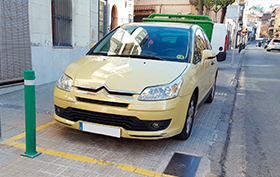 pilona verde a-flex placa