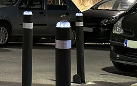 pilona flexible luminosa led solar