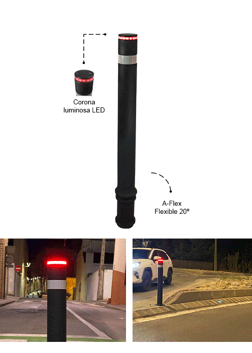 nuevas pilonas flexibles luminosas